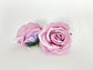 3.5-inch dusty lavender artificial rose side view - mauve-purple silk flower for weddings and floral