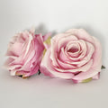 Two tone pink rose silk flower for wedding bouquet arrangements