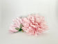 Dusty rose artificial dahlia close-up petal detail - dusty mauve faux flower
