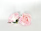 True light pink silk rose close up for wedding floral design
