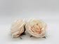 3.5 inch light peach artificial rose side view - peach silk flower for weddings