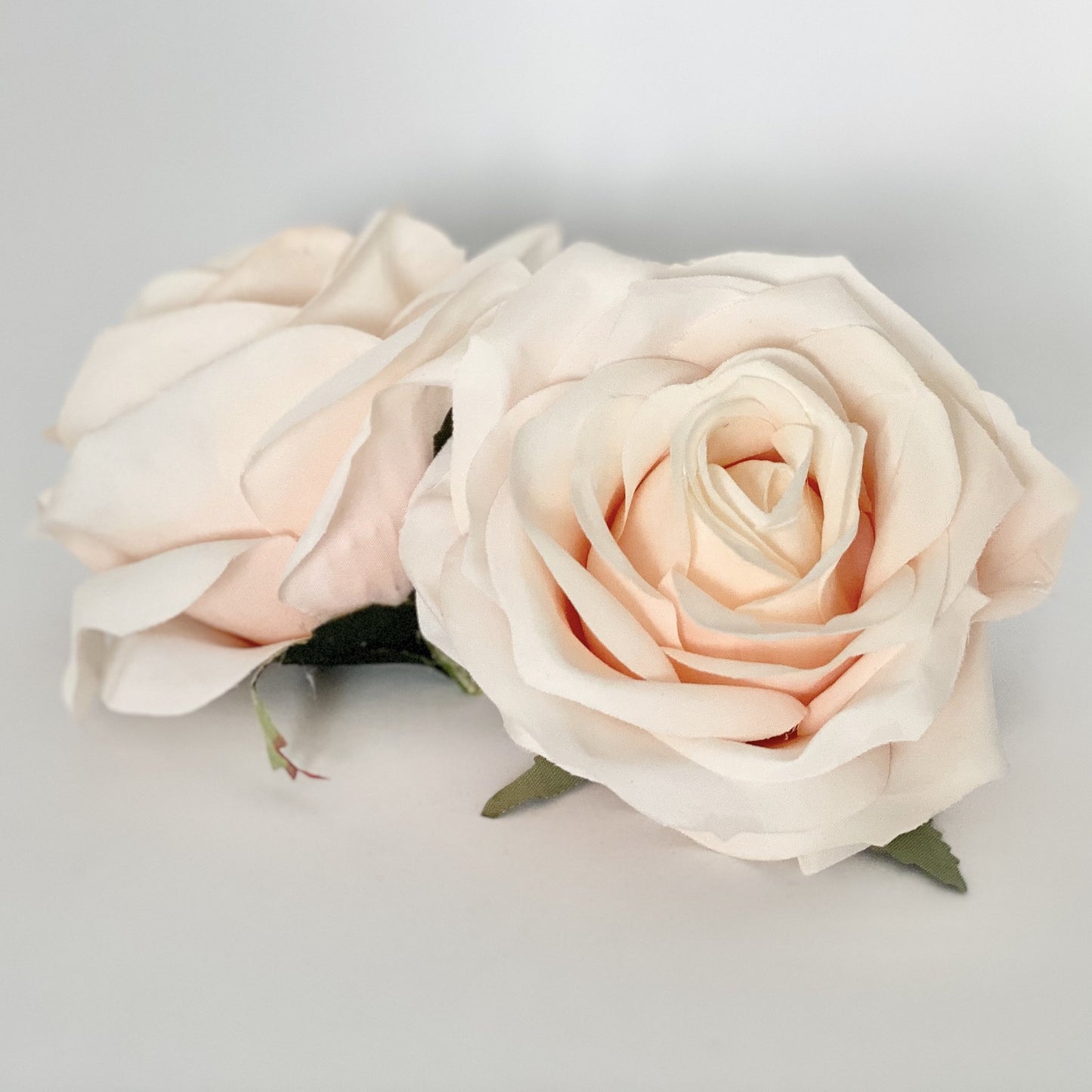 3.5" Light Peach Rose Artificial Rose Peach Wedding Flower Peach Cake Flower Decor Peach Silk Flower Peach Rose Decor Wedding Flower Peach 