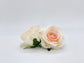 3-inch two-tone blush faux rose overhead view for DIY bouquets and centerpieces