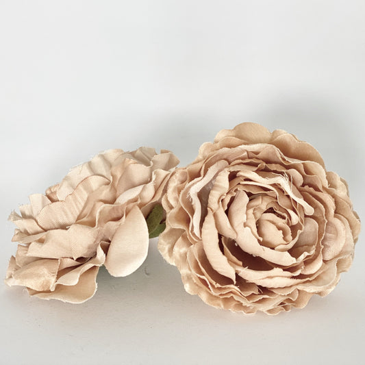 4" Beige Ranunculus Tan Ranunculus Taupe Ranunculus Nude Ranunculus Boho Artificial Flower Beige Silk Flower Artificial Ranunculus Flower