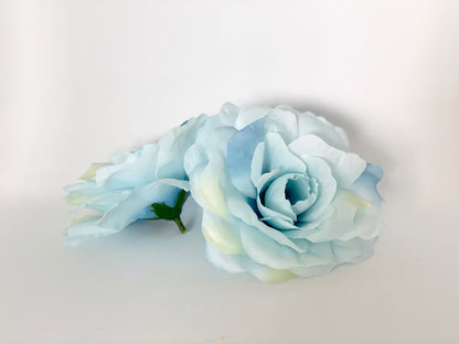 5" Large Light Blue Rose