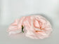5-inch ballet blush pink artificial rose angled view - pale pink silk faux flower for weddings