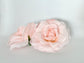 5-inch ballet blush pink artificial rose top view - soft blush pink faux silk flower close-up