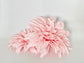 6 inch light pink dahlia artificial flower side view - baby pink silk dahlia
