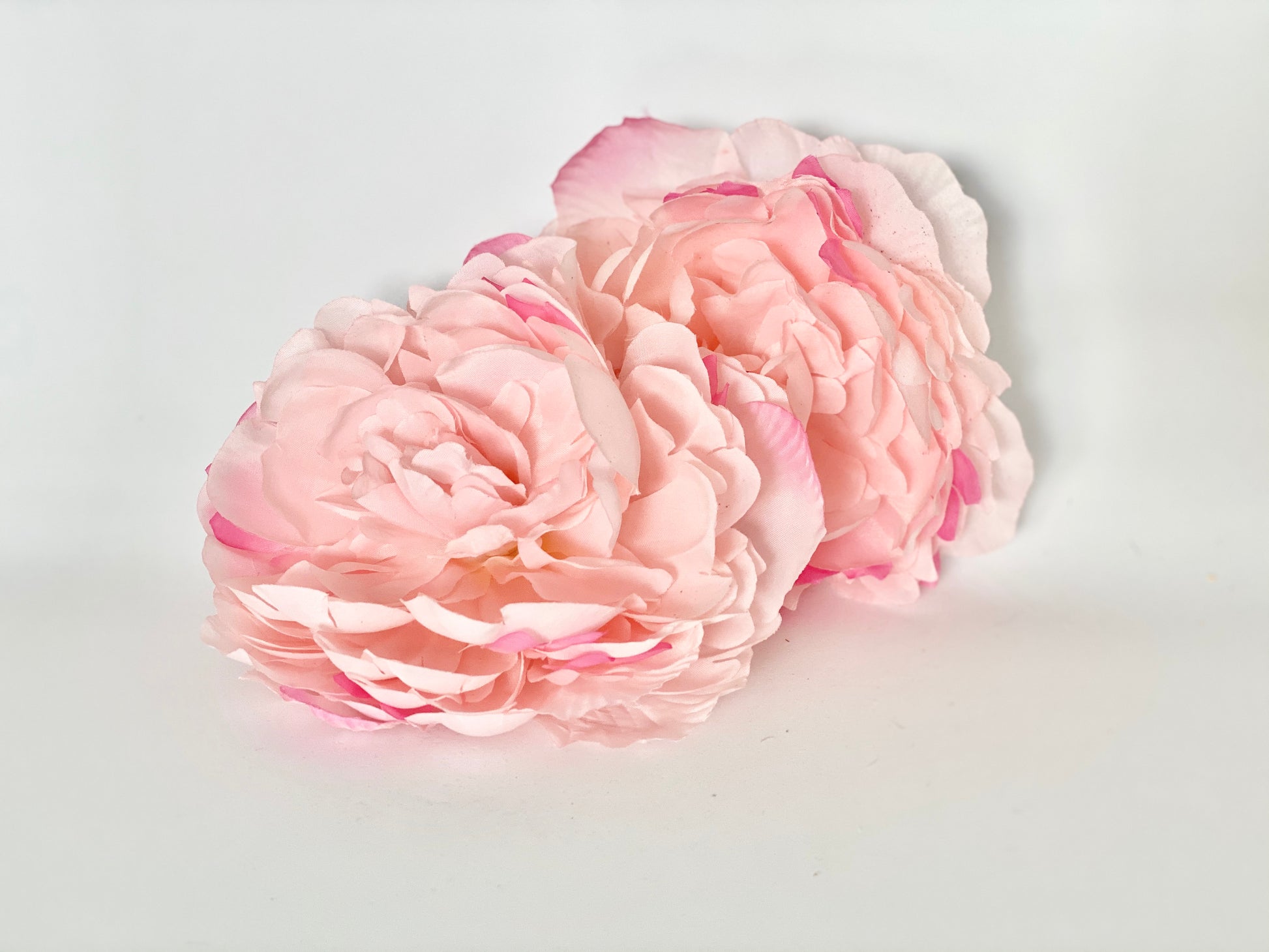 Light pink peony artificial flower close up for event florals