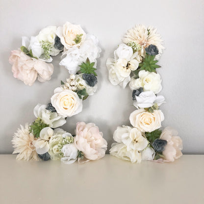 Custom Wood Floral Initial Boho Nursery Decor
