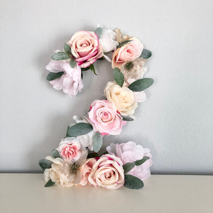 Faux Silk Flower Letter Baby Shower Nursery Decor