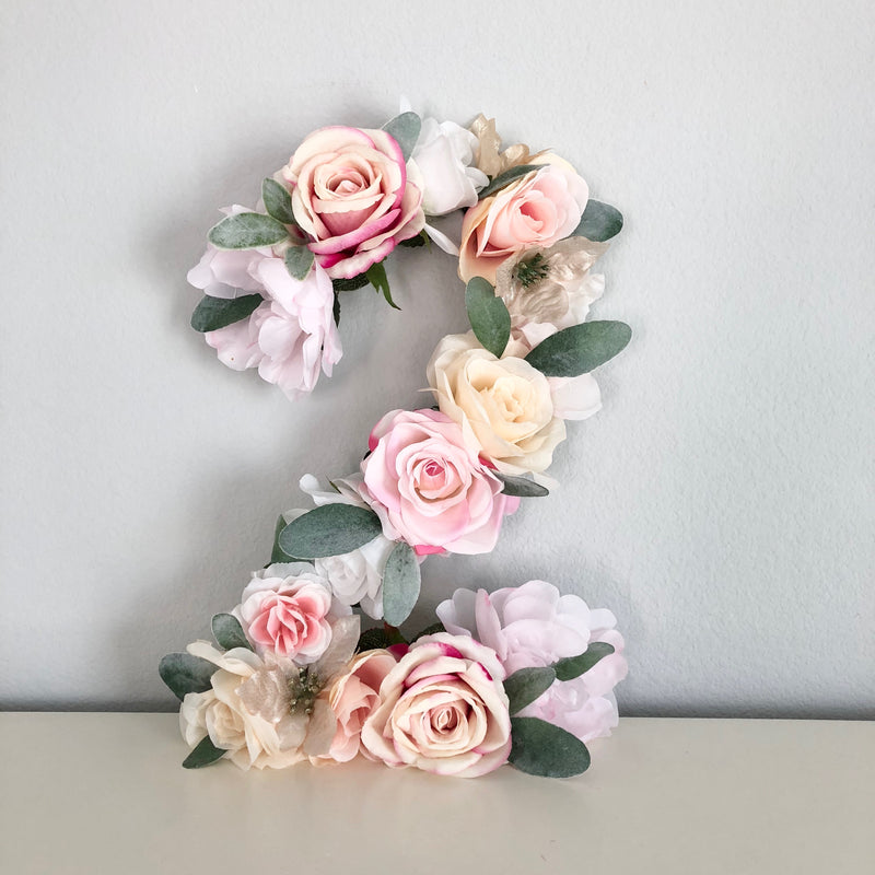 2nd birthday photo shoot prop floral number prop