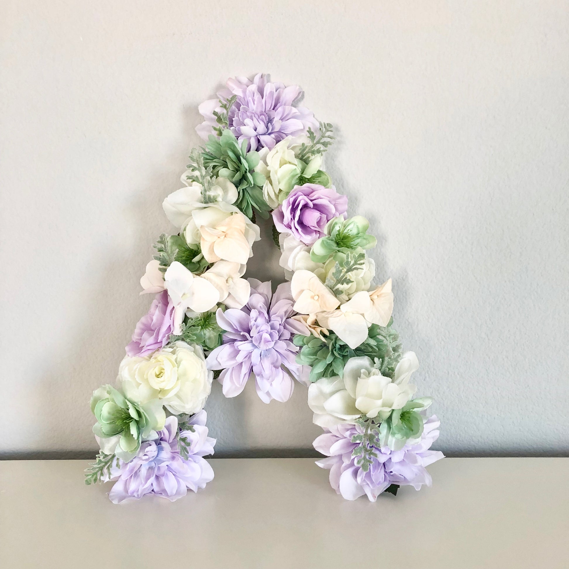 floral letter flower letter shabby chic decor lavender birthday floral birthday