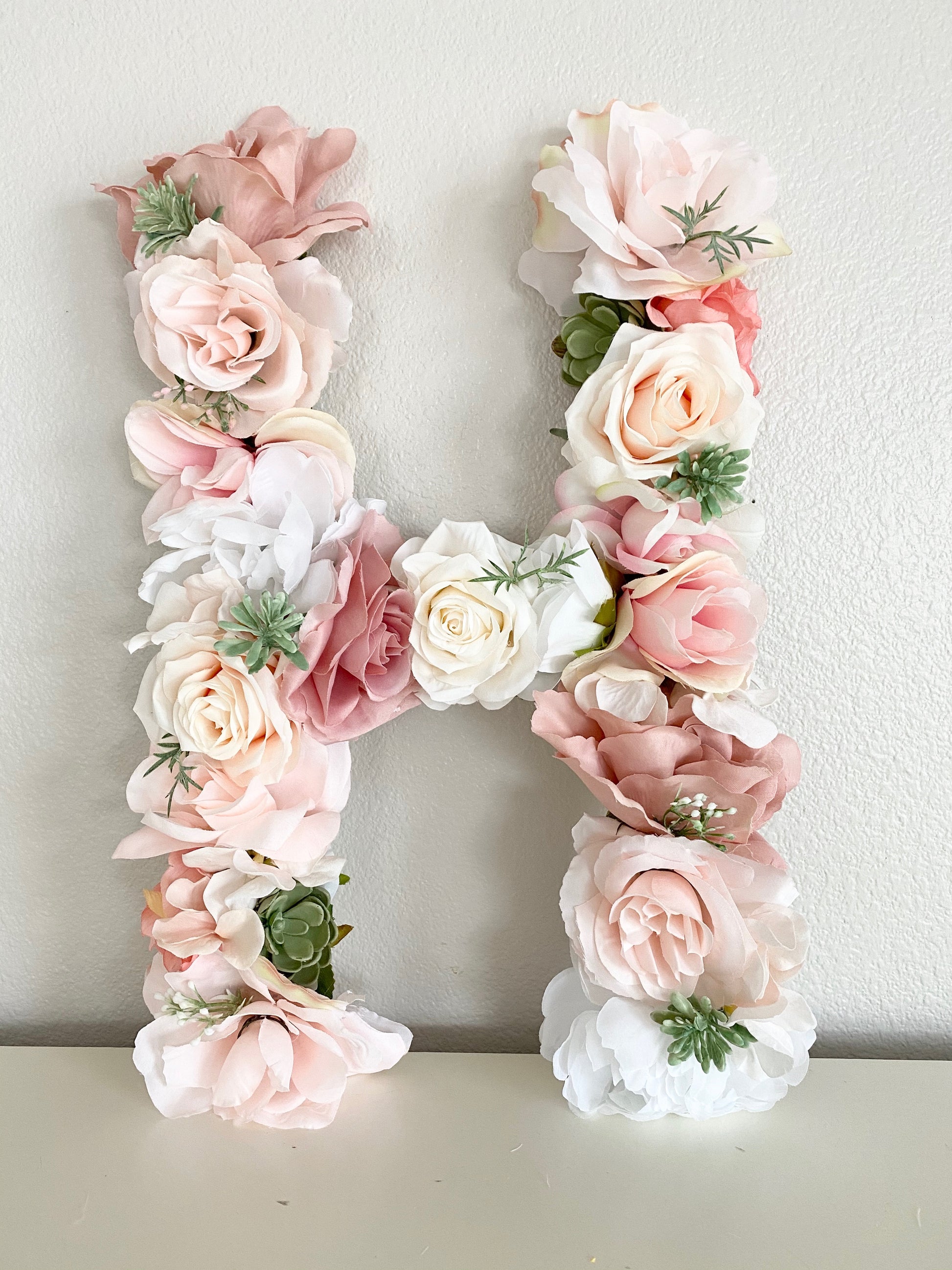 Floral Letter, Floral Initial, Nursery Letter, Flower Letter, Nursery Wall Art, Baby Gift, Shabby Chic, Boho Chic Nursery Decor, Nursery Art