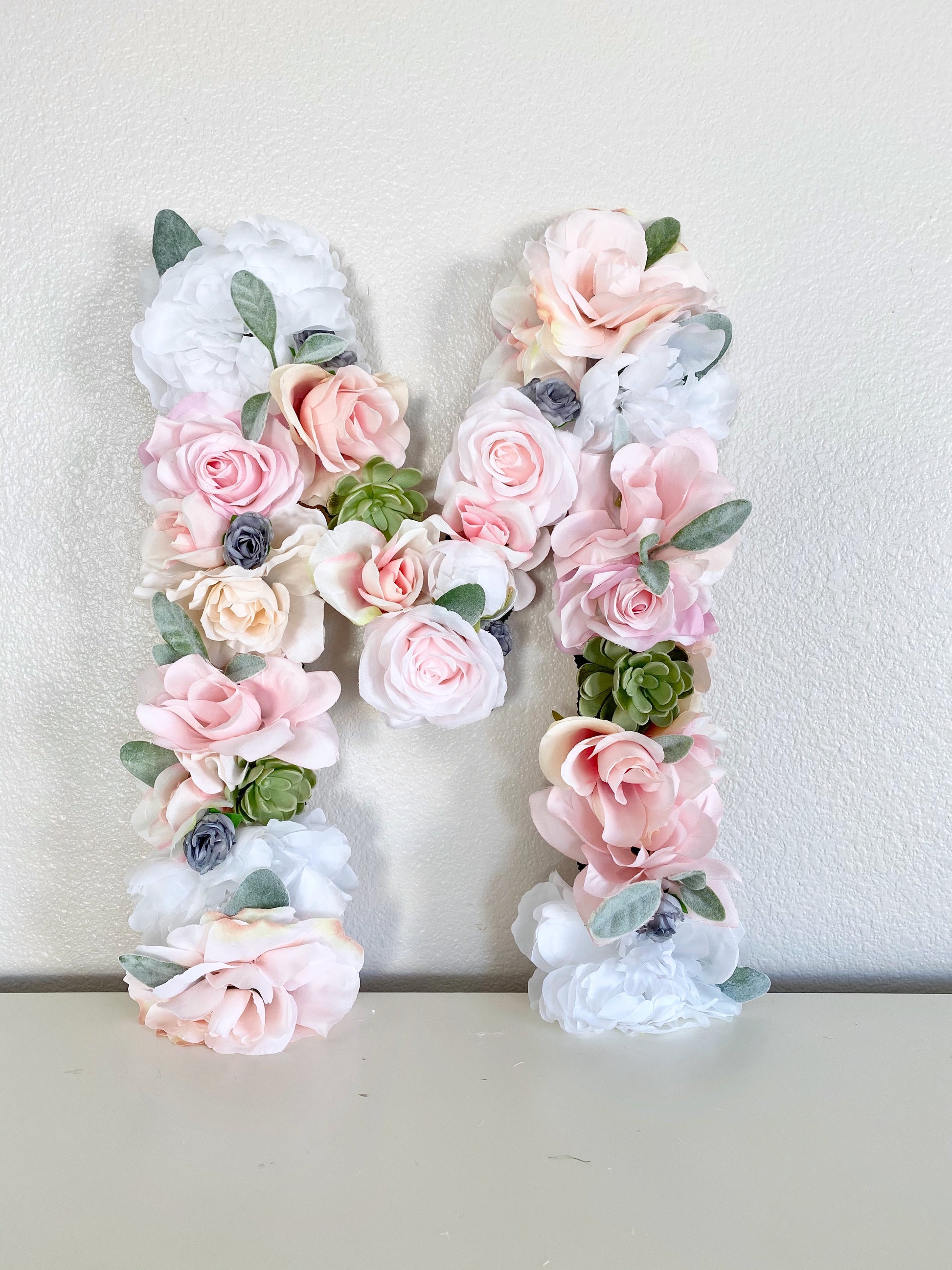 Floral Letter, Floral Initial, Nursery Letter, Flower Letter, Nursery Wall Art, Baby Gift, Shabby Chic, Boho Chic Nursery Decor, Nursery Art