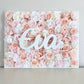 Milestone flower wall name sign floral photo prop for celebrations