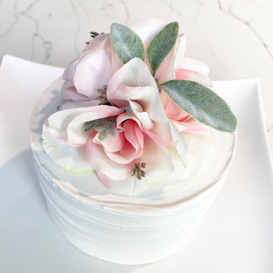 Girl Birthday Cake Topper, Floral Cake Flower Topper, Pink and Gold Cake Topper, Floral First Birthday, Floral Party, Baby Shower Decor