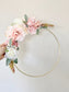 Floral Hoop Wreath, Nursery Floral Wreath, Nursery Wall Decor Girl, Photo Prop Wreath, Baby Shower Wreath Girl Nursery, Farmhouse Decor