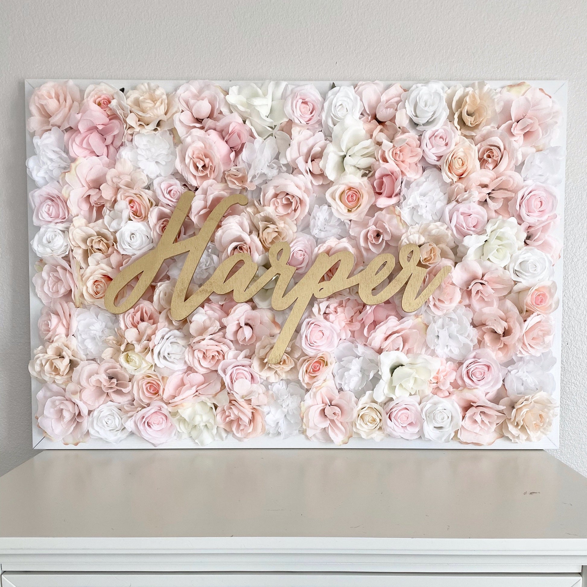 flower wall name sign nursery name sign nursery wall decor