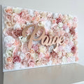 First birthday flower wall with name sign custom party backdrop