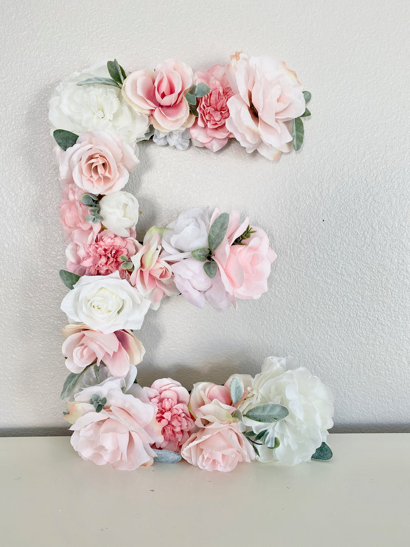 Floral Letter, Floral Initial, Nursery Letter, Flower Letter, Nursery Wall Art, Baby Gift, Shabby Chic, Boho Chic Nursery Decor, Nursery Art