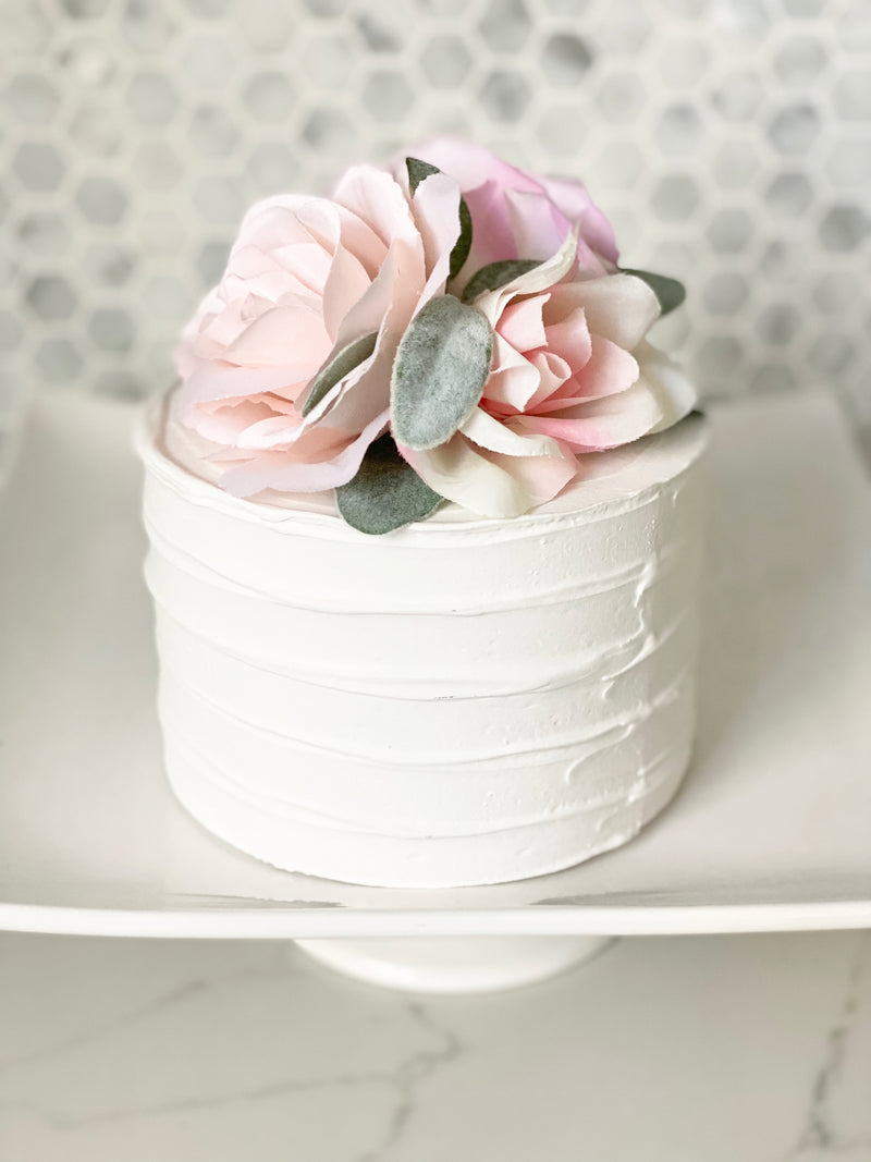 Girl Birthday Cake Topper, Floral Cake Flower Topper, Pink and Gold Cake Topper, Floral First Birthday, Floral Party, Baby Shower Decor