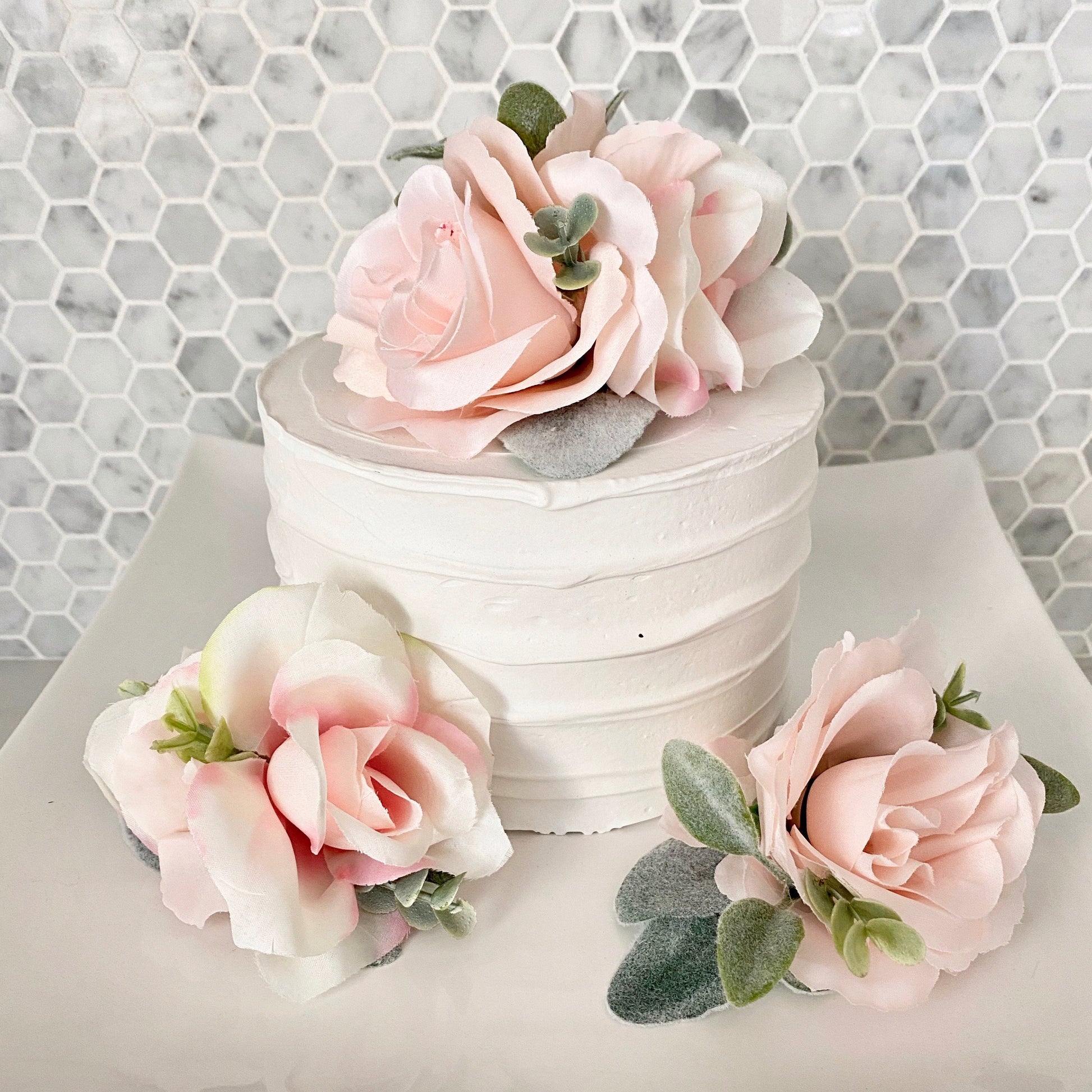 Girl Birthday Cake Topper, Floral Cake Flower Topper, Pink and Gold Cake Topper, Floral First Birthday, Floral Party, Baby Shower Decor