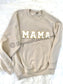 Chenille MAMA Patch Crewneck Sweatshirt