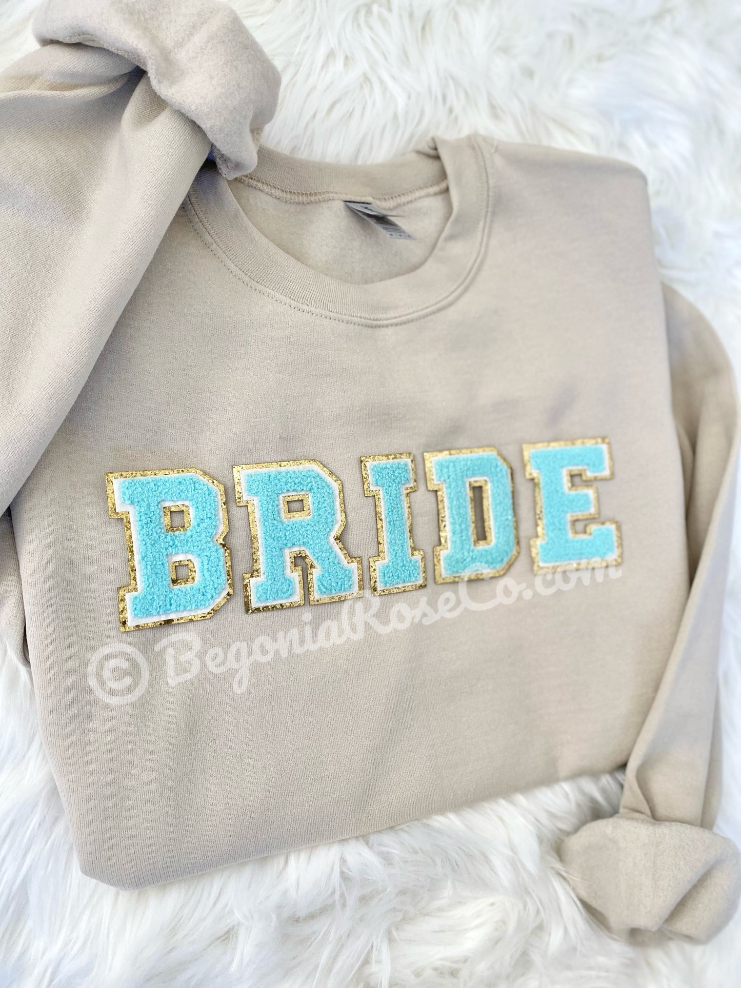 BRIDE crewneck sweatshirt in white - newlywed gift bachelorette sweatshirt