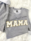 Chenille MAMA Patch Crewneck Sweatshirt