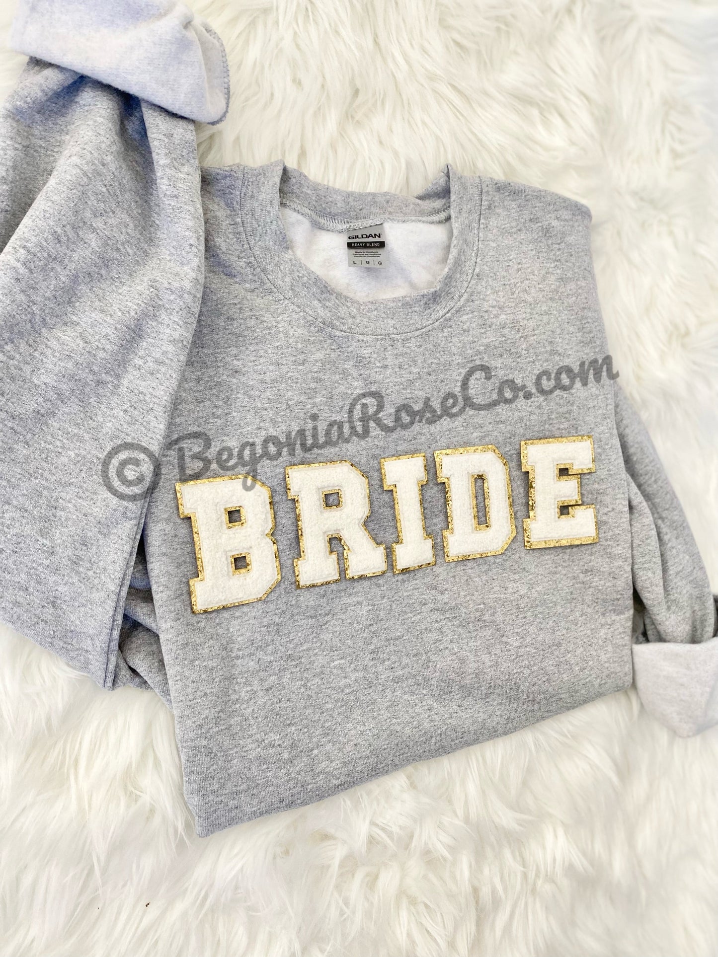 BRIDE patch crewneck sweatshirt in black - bachelorette party sweatshirt gift