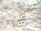 BRIDE medium pink chenille patches iron-on sew-on bridal shower decor