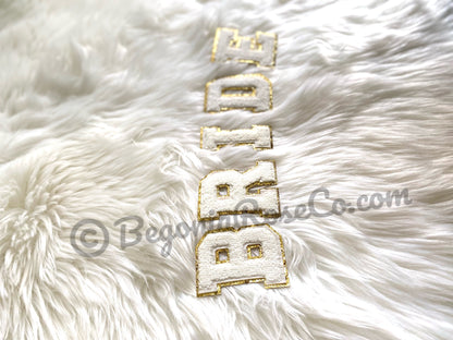 BRIDE Chenille Letter Patches