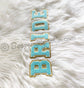 BRIDE white chenille patches iron-on sew-on wedding day bridal shower gift