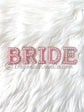 BRIDE powder blue chenille letter patches sew-on iron-on bridal shower gift