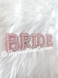 BRIDE hot pink chenille patches iron-on sew-on bridal jacket patch gift