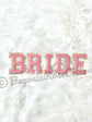 BRIDE off-white chenille sequin patches sew-on iron-on bridal jacket patch