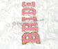 BRIDE off-white chenille sequin patches sew-on iron-on honeymoon bridal gift