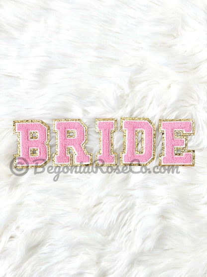 BRIDE Chenille Letter Patches