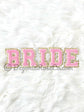 BRIDE pink white pearl rhinestone letter patches sew on bride gift