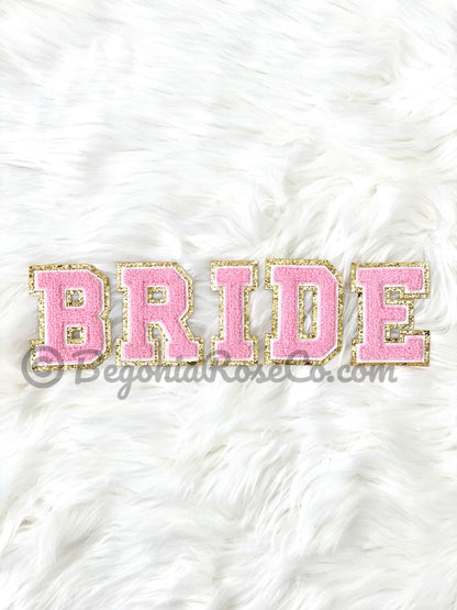 BRIDE Chenille Letter Patches