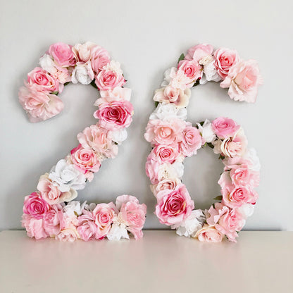 Custom Floral Number & Letter First Birthday Prop