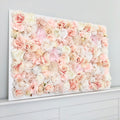 Custom silk flower wall blush peony backdrop for nursery and wedding decor