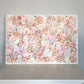 Custom silk flower wall with peony and rose blooms for nursery wall decor