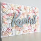 Nursery Room Floral Wall with Name Sign Custom Wood Decor Personalized