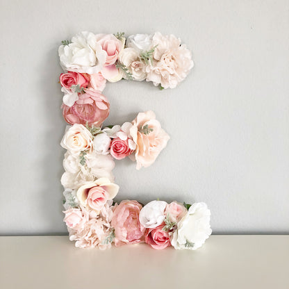 floral letter flower letter girl nursery decor girl flower wall decor