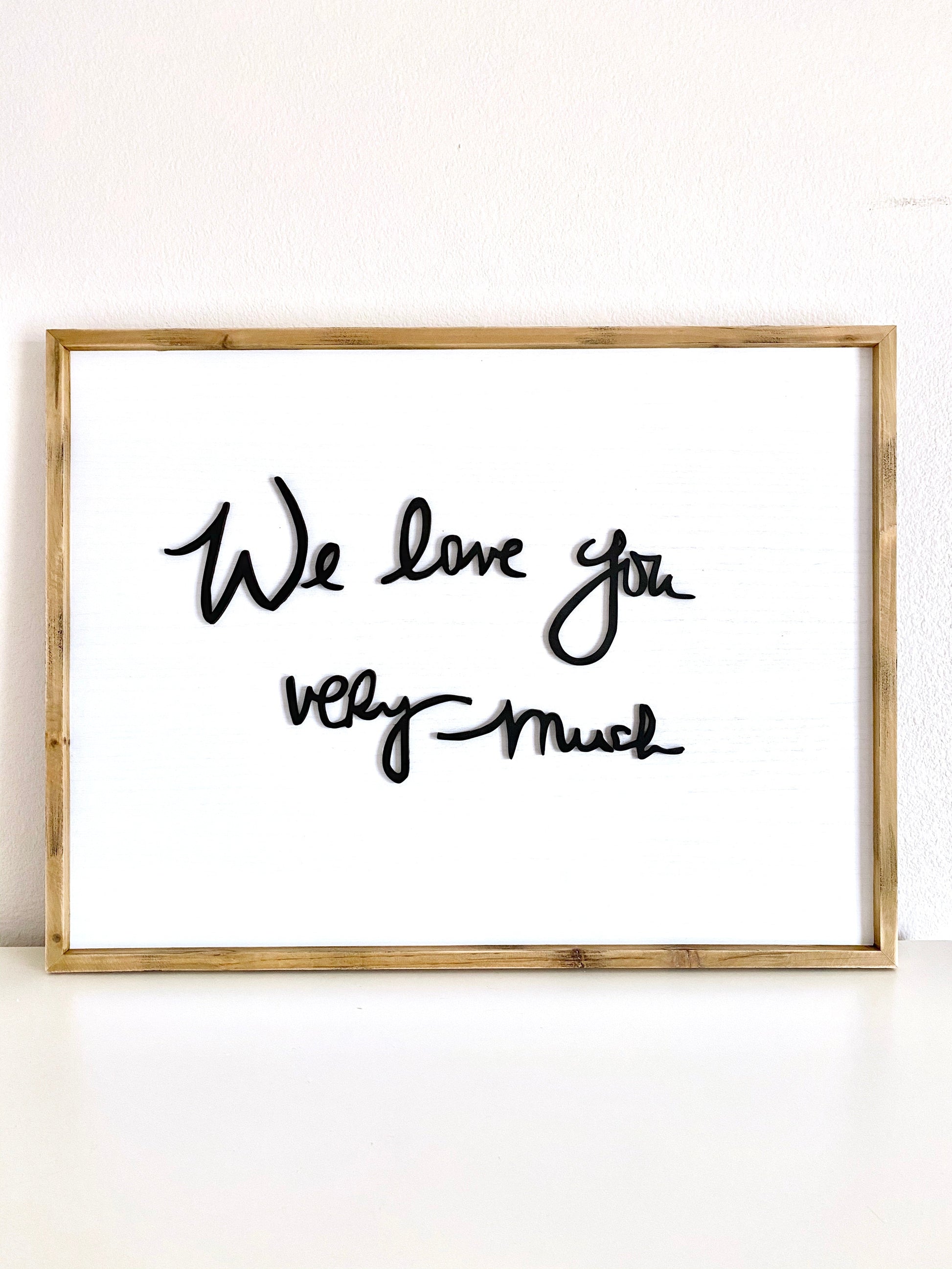 Personalized wood sign with raised handwriting letters - housewarming or Father's Day gift