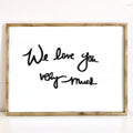 Personalized Handwriting Sign circular wood frame with raised laser cut lettering - memorial keepsake gift