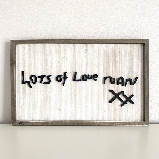 Personalized Handwriting Sign