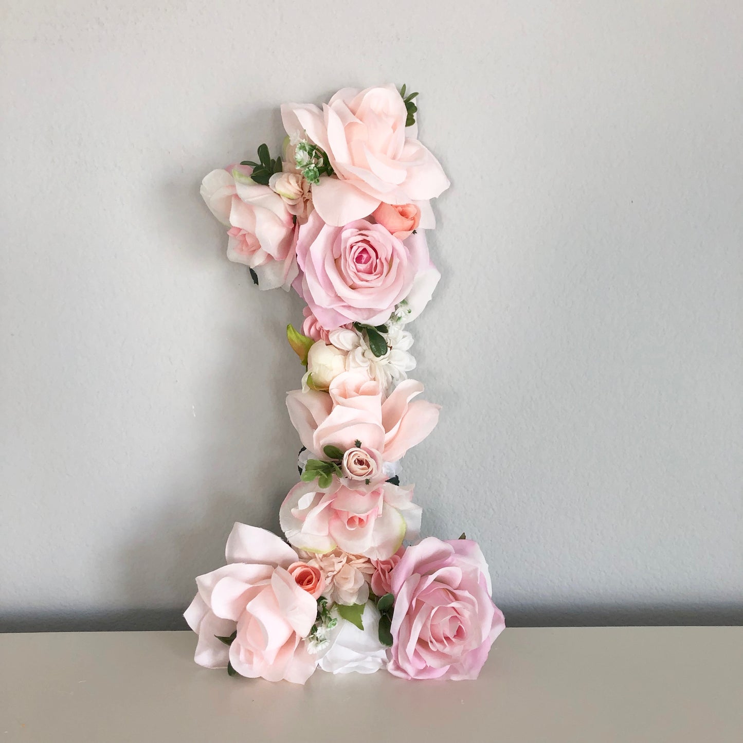 Custom Floral Monogram Wedding Photo Prop